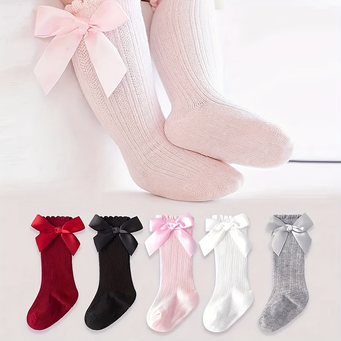 Anti Blister Sock - 5 Paar Baby-Kniestrümpfe für 0-5 Jahre,