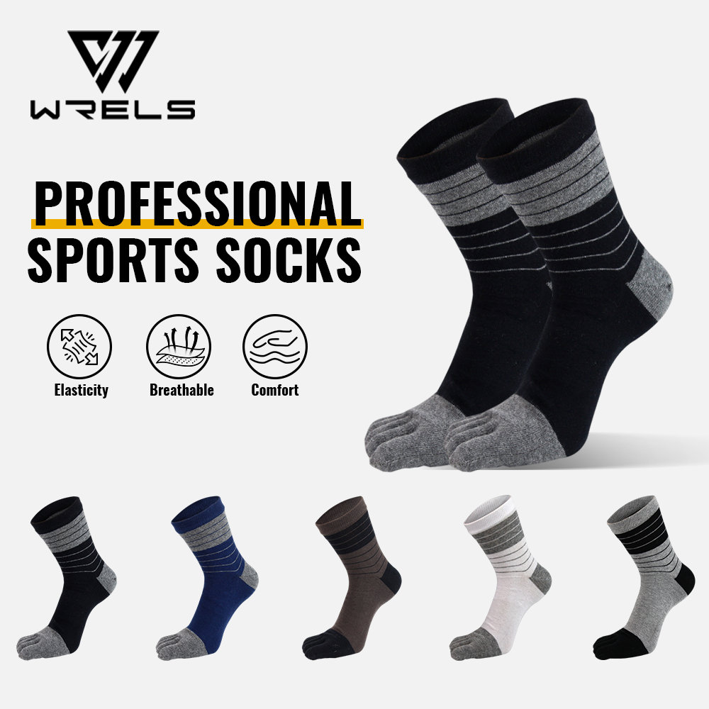 Anti Blister Sock - WRELS 1/2/3 Paar Zehensocken aus Baumwolle,