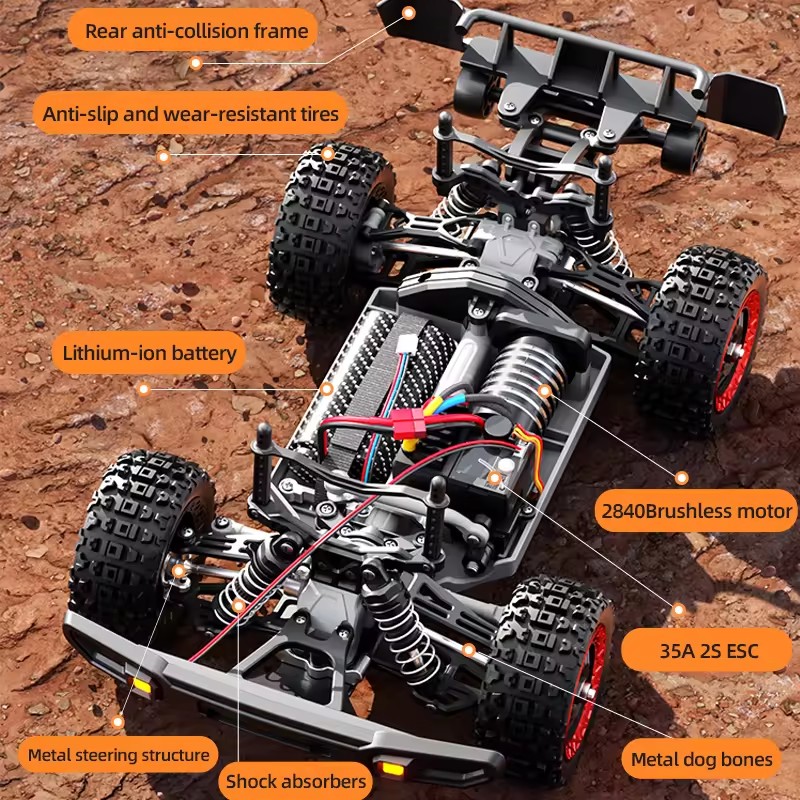 80KM/H Bürstenloser RC-Rennwag – Running Gear Truck Bewertung und Preis